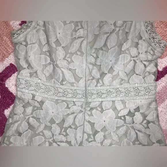Sage green Mini Altar’d State Lace Dress Size Large - Picture 6 of 12